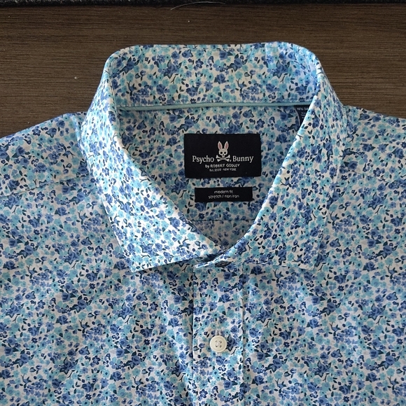 Psycho Bunny Multicolor Floral Men's Shirt - Picture 1 of 4